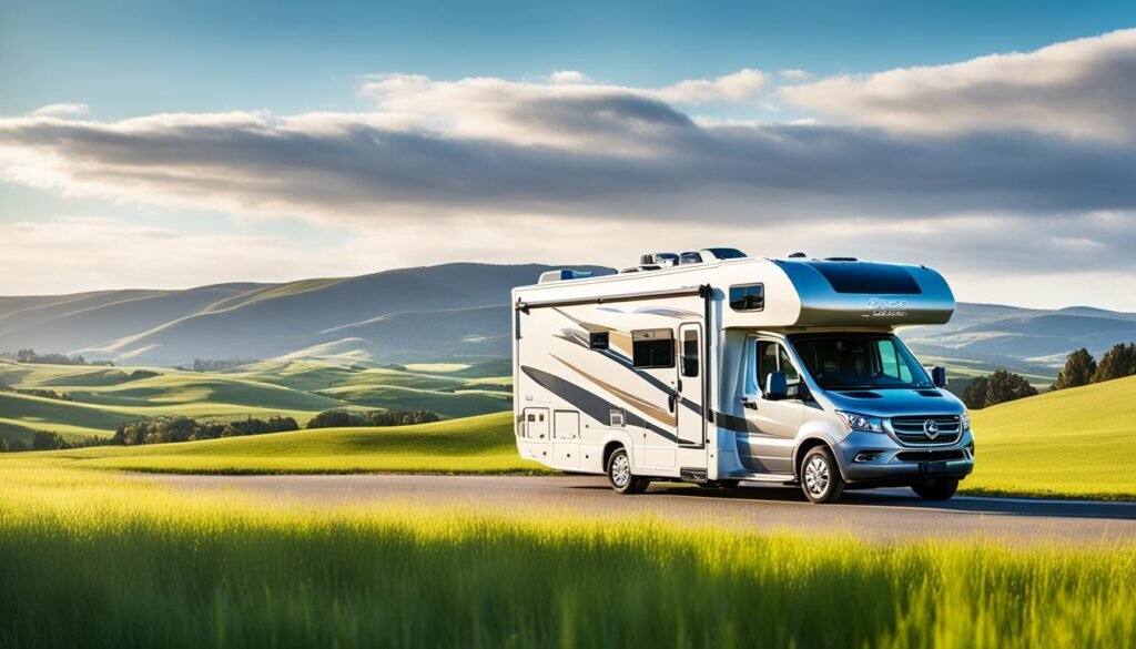 motorhome with solar panels