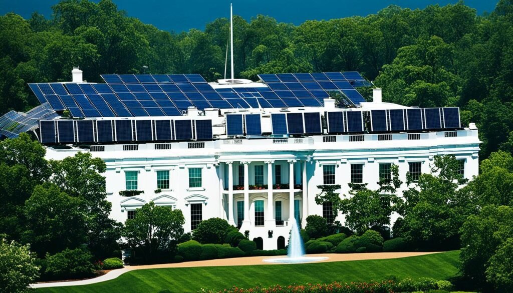 white house solar panels passage